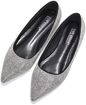Cape Robbin Rhinestone Ballet Flat Shoes for Women DORAMI - Silver 8 | Image 4