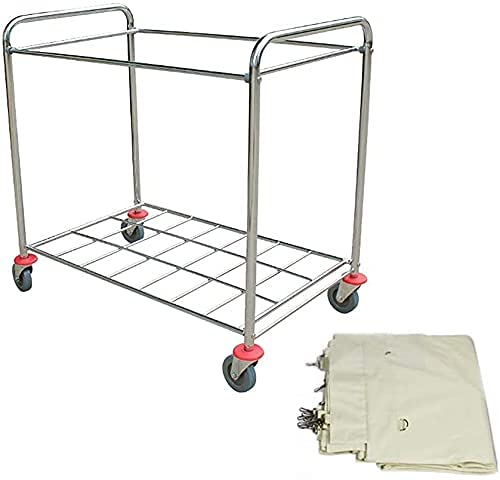 Shelf Movable Trolleys Removable Bags With Laundry Basket Folding Laundry Sorter Wheeled Trolley Cart With Durable Detachable Fabric