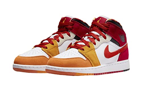Jordan Boy's Air 1 Mid SE (Big Kid) Paprika/Cinnabar/Black/Canyon Gold 5.5 Big Kid M3