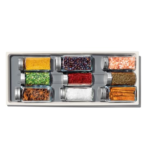 Image of OXO Caddy, Spice Drawer Organizer, White | Good Grips | Compact | Pack of 4