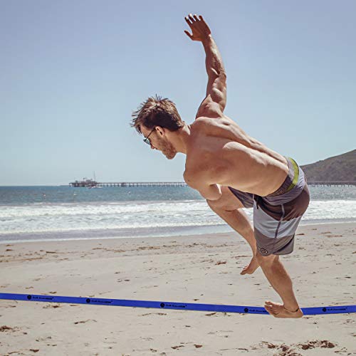 Gentle Booms Sports Ninja Line Obstacle Course Kit Monkey Bar Kit 56 Foot, Kids Slackline Hanging Obstacle Course Set, Extreme Training Equipment For Outdoor Play, Family paly together (Slackline kit) - Thumbnail 3