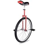 AW 24" Inch Wheel Unicycle Leakproof Butyl Tire Wheel Cycling Outdoor Sports Fitness Exercise Health Red