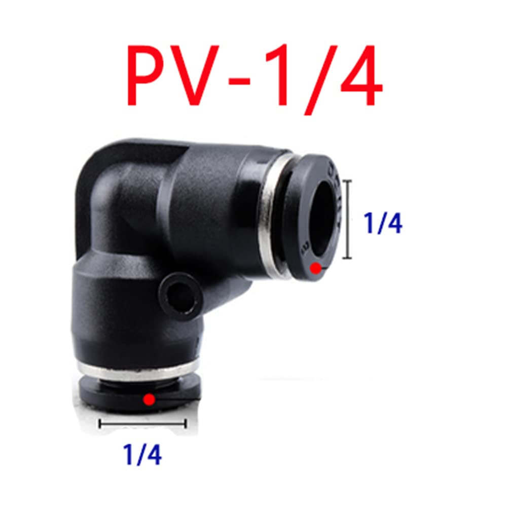 ezqnirk 1PCS Pneumatic Quick Coupling Plastic Quick Coupling Trachea Hose Compressor Connector,PV-1/4