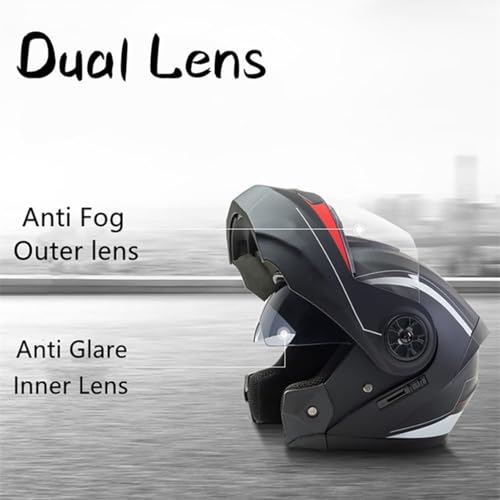 Casque de moto bluetooth modulaire à bascule avec microphone et visière