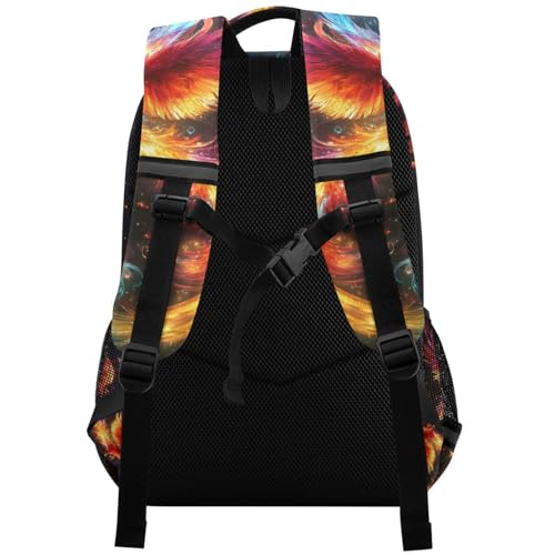UMIRIKOKids Colorful Fire Phoenix Feathers Backpack for Boys Girls,School Elementary Bookbags with Chest Clip 202c08892