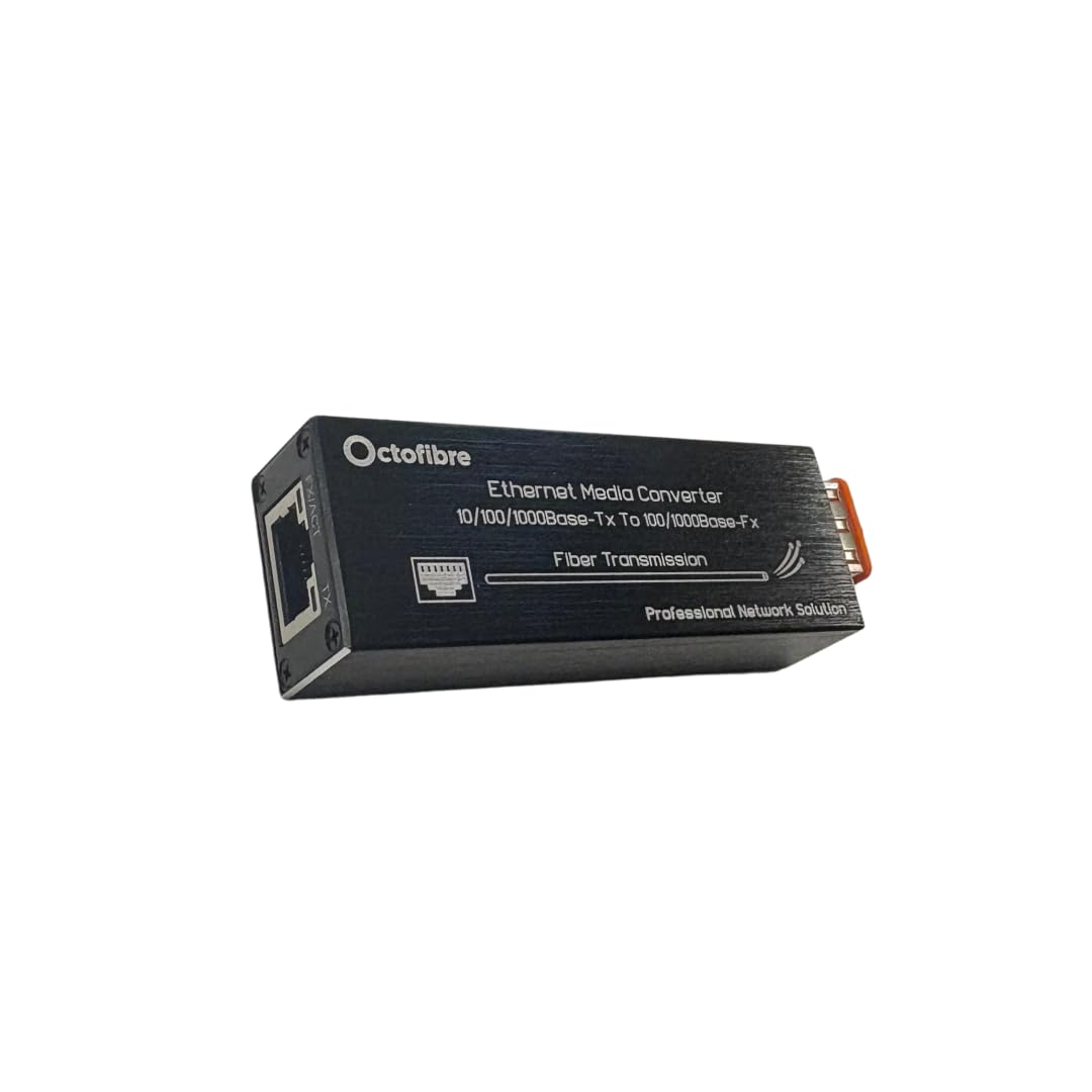 Kit de Liaison Ethernet Invisible – 2 Convertisseurs Médias SFP USB-C + Câble fibre invisible 40M LC/UPC + 2 Câbles RJ45 + 40 clips adhésifs – Liaison 1Gbps Sans Perçage – Plug & Play