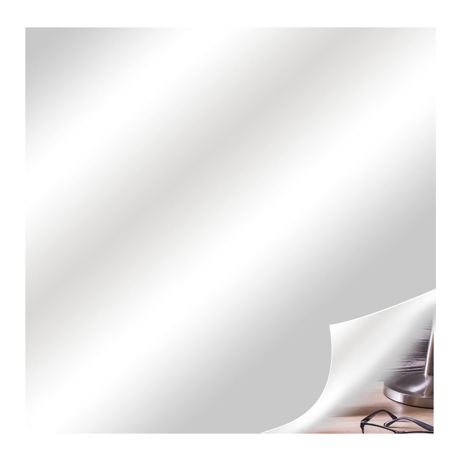 Betos Thickness: 0.1Mm Mirror Sheets Sticky, Flexible Mirror Sheets Self Adhesive Non Glass Mirror Acrylic Mirror Sheet Diy Wall Mirrors Frameless Mirror Wall Stickers For Home 19.7X19.7 Inch