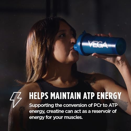 Image of Vega Creatine Monohydrate Capsules, 5g Micronized Creatine Powder per Serving, for Lean Muscle, Support Cognitive Function, Pure, Unflavored, Sugar Free, 180 Pills (30 Servings)