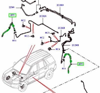 Genuine LAND ROVER FRONT BRAKE HOSE TO CALIPER LR040770 LR2