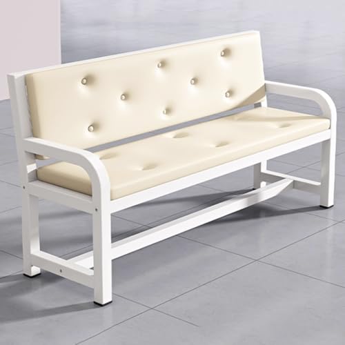 Wartebank aus Kunstleder in Braun mit Armlehnen & Rückenlehne – Bequeme Sitzgelegenheit für Kliniken und Banken – 150 cm lang langlebig & stilvolles Design