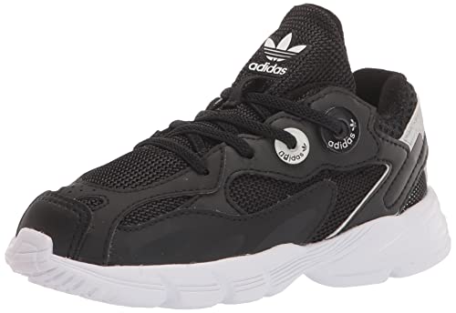 adidas Originals Kids ASTIR Sneaker, Black/Black/White (Elastic), 4 US Unisex Toddler