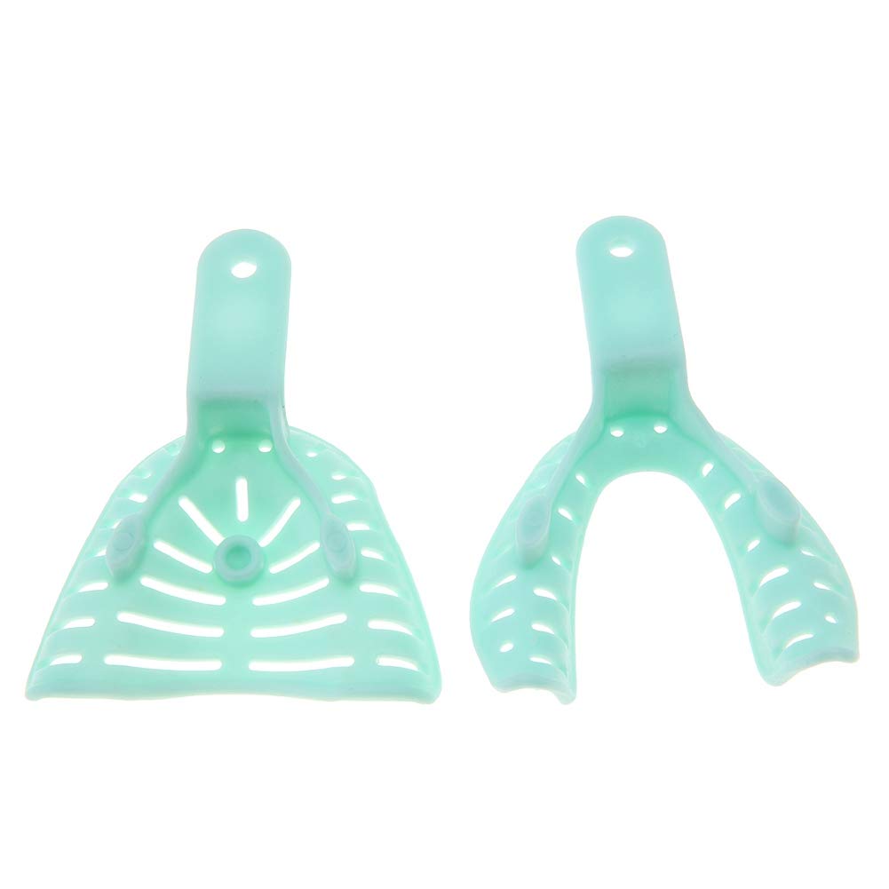 6 bandejas dentales, bandeja de impresión dental de plástico, bandejas de impresión, soporte de materiales para dientes, color aleatorio mixto