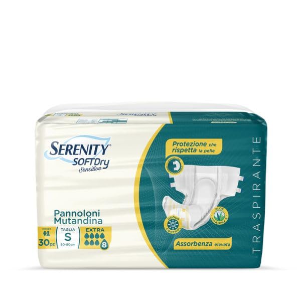 Pannolone Mutandina Soft Dry Sensitive EXTRA – Serenity - 3 Confenzioni da 30 Pz - Taglia S