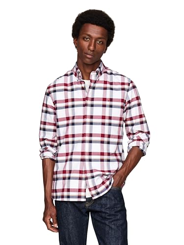 Tommy Hilfiger Long Sleeve Oxford Regular Fit, Men's Button Down Shirts, Also Available in Big and Tall