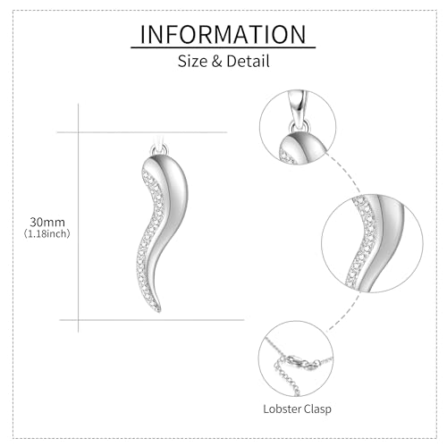 Sterling Silver S925 Hamsa/Horn/Star Of David/Bull Necklace Jewelry Gifts for Women Christmas Gift4