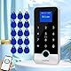 ReaIOKbii Bluetooth Tuya APP Smart Fingerabdruck Zugangskontrollmaschine RFID-Tastatur-Controller IP65 Wasserdicht 13,56 MHz IC Schlüsselanhänger Türöffner Hintergrundbeleuchtung Tastatur