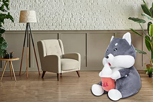 Image of Storescent Soft Toys for Kids - Stuffed Animal Plush Soft Toy for Boys & Girls | Plushie Toy Grey Cat 30cm