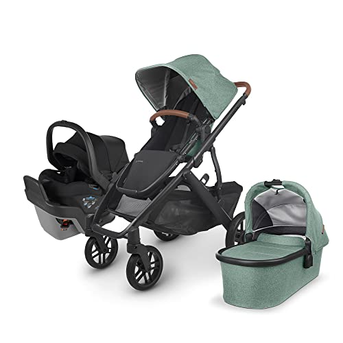 Vista V2 Stoller – Gwen (Green Melange/Carbon/Saddle Leather) + MESA MAX – Jake (Charcoal)