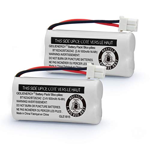 Image of GEILIENERGY Replacement Battery BT162342 / BT262342 BT166342 /BT266342 BT183342 /BT283342 Compatible for Cordless Telephones CS6114 CS6419 CS6719 EL52300 CL80111(Pack of 2)