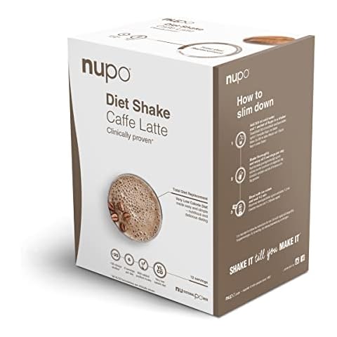 NUPO Diet Shake Caffe Latte - Premium diet shakes for weight management I Clinically proved meal replacement shake for weight control I 12 Servings I Very Low-Calorie Diet, GMO Free Cover