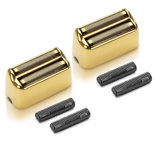 2 Pack Shaver Replacement Foil Compatible with Babyl*ss FXFS2G/FXFS2 Shaver Foil Replacement for Superior Shaving (Gold)