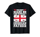 Raised by a Georgian Father Father's Day Georgia Flag T-Shirt