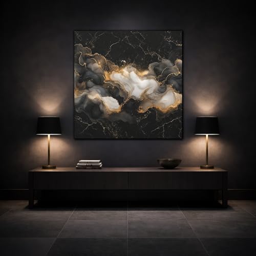 Tableau abstrait pour mur vide afin de sublimer l'espace au-dessus d'un meuble - 3