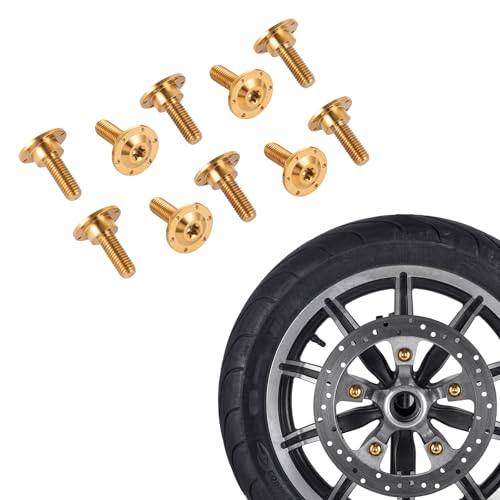2023 Road Glide Titanium Front Brake Disc Rotor Hardware Bolts, Brake Rotor Bolts Fit for 2008-2023 Harley Touring Road Glide/Street Glide. (Gold)