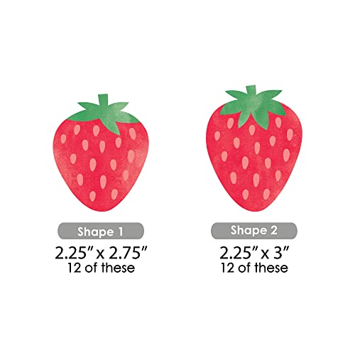 Decoración Pitillos Papel Fresa Berry Sweet Set 24 miniatura 5