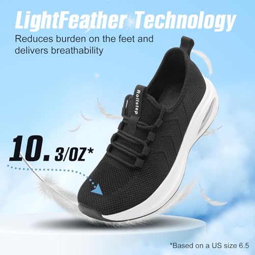 Image of Wide Toe Box Shoes Women Extra Wide Width Sneakers Air Cushion Road Running Shoes Ultra Light Tennis Gym Workout Training Shoes Breathable Walking Shoes with Arch Support