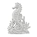 Stonebriar Beach House White and Gold Cast Iron Seahorse Door Stopper