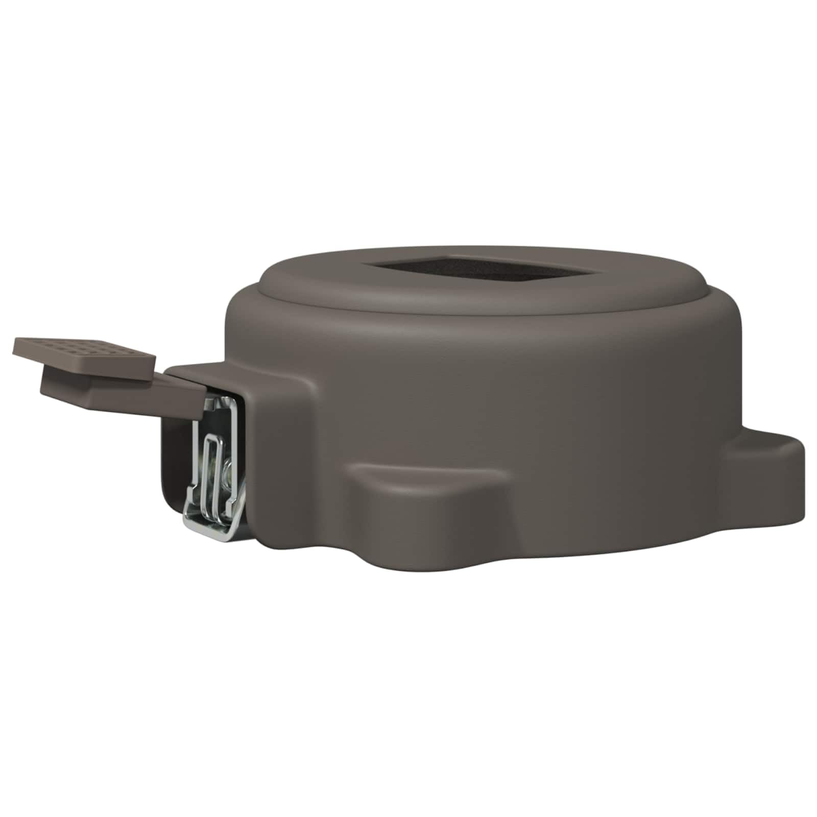 Supporto per ombrellone argentato in robusto acciaio, 23 x 15,5 x 6 cm, resistente alle intemperie e al vento, ideale per giardino, balcone, terrazza, base stabile per ombrellone con facile