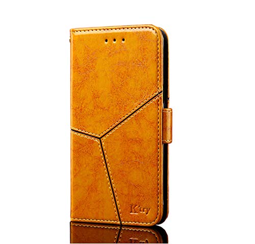 Preisvergleich Produktbild Homikon PU Leder Hülle Retro Einfach Persönlichkeit Schutzhülle Brieftasche Ledertasche Bookstyle Handyhülle Kartenfächer Magnetverschluss Etui Kompatibel mit Samsung Galaxy J6 2018 - Gold