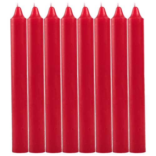 Pack de 8 Velas Cilíndricas de Parafina Pura y Mecha de Algodón,