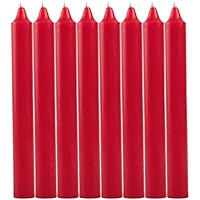 Pack de 8 Velas Cilíndricas de Parafina Pura y Mecha de Algodón,