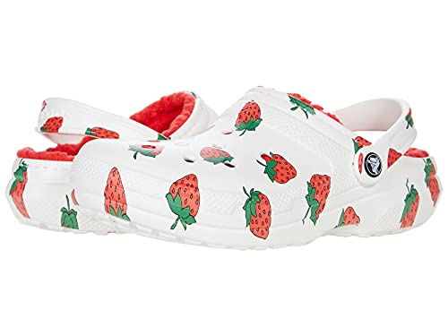 Image of Crocs unisex-adult Classic Lined Clog, White Strawberry