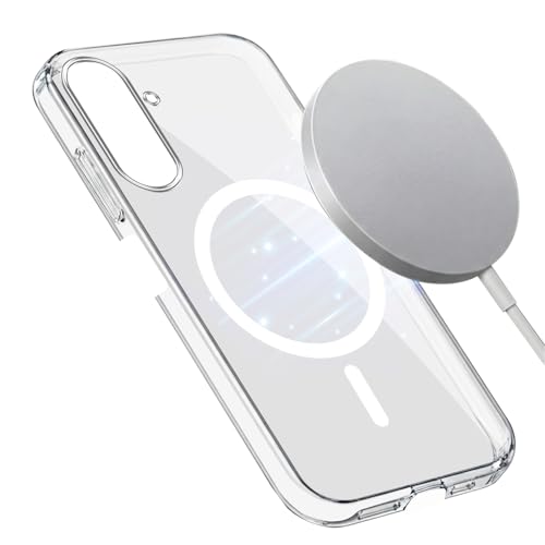Image of Jkobi Lifetime Anti-Yellow MagSafe Compatible Clear Back Cover Case for Samsung Galaxy A26 5G (Sleek Hard Crystal | Shockproof and Camera Protection)