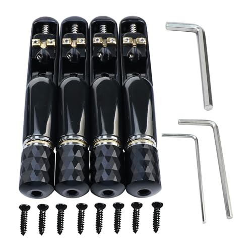 OVSAL - Paquete de 4 puentes fijos tubulares individuales individuales de 4 cuerdas de puente de bajo...