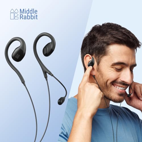 Middle Rabbit S6 有線イヤホン【2025年新設計】オープンイヤー ヘッドセット開放型 みみをふさがない 耳を塞がないイヤフォン マイク付きブームマイク 耳掛け 3.5mmジャック付き