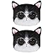 2 PZ Collo Pad Testa Collo Supporto Auto Viaggio Poggiatesta Cuscino Viaggio Cuscino Collo Resto Cuscino Cartoon Nero Bianco