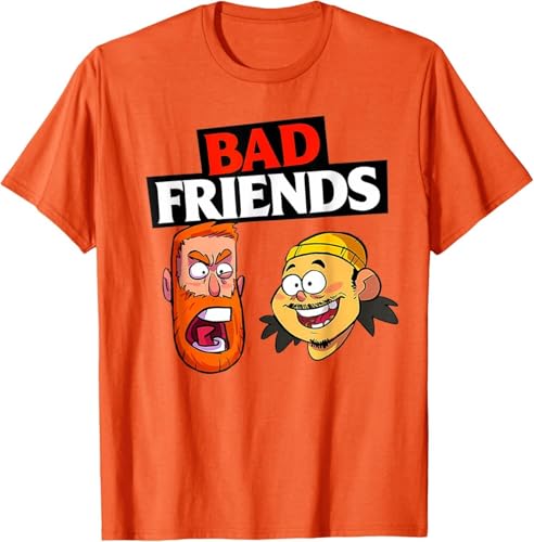 Inextone Bad Friends Merch T-Shirt (Xs,Orange)