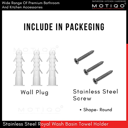 Image of Stainless Steel Napkin Ring for Washbasin /Towel Ring for Kitchen /Towel Hanger /Towel Stand /Bathroom Accessories (Napkin Holder-Pack-02)