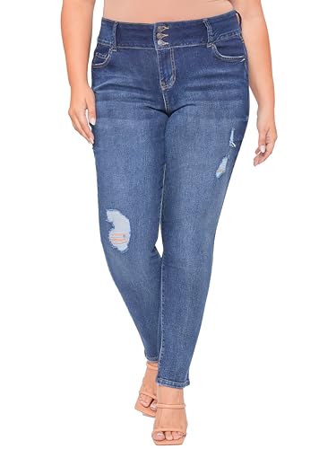 YMI Jeans Women's Plus Size Sustainable Essential Skinny Jeans