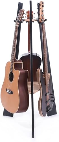 Ruach GR-1 Estante de exhibición de madera hecho a mano de 3 vías Multi Guitar Stand - Negro