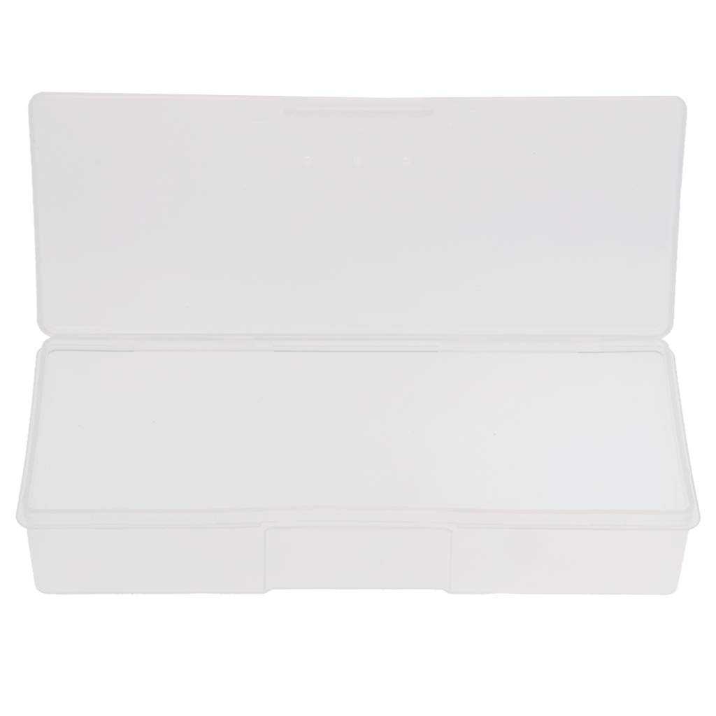 WOVEBIUS Plastic Transparent With Lid Storage Box Collection Container 19.5x7.8x4cm