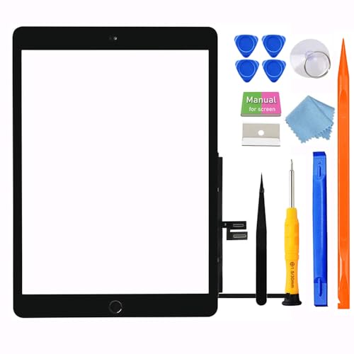 for iPad 7/8 (7th 8th Gen) Screen Replacement Digitizer Touch Glass 10.2 for 7th 8th Generation A2197 A2198 A2200 A2270 A2428 A2429 A2430 Full Repair Kit+Home Button[NO Fingerprint Reader] [NO LCD]