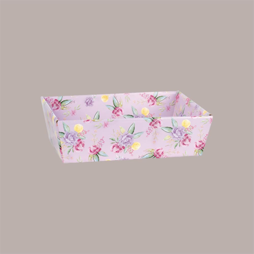 Lucgel Vassoio Cesto Conico Floreale per Confezionamento Prodotti Enogastronomici 40x30H115 cm - 10 Pezzi -