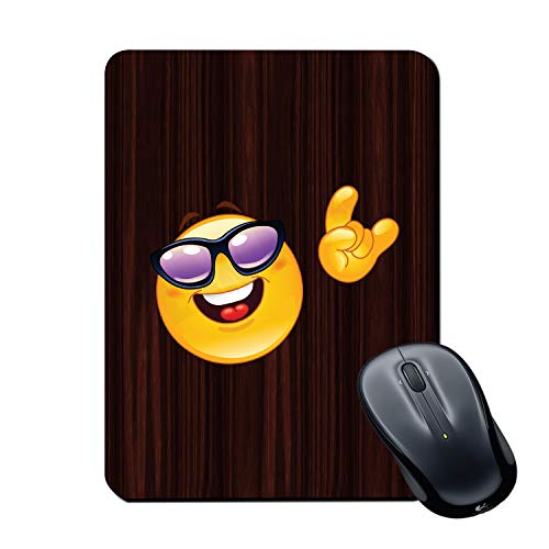 Plan To Gift Gaming Mouse Pad Smily with google Potrait Printed Multicolour Size 7x8.8 inches