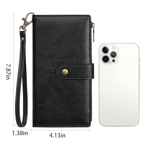 Image of GOIACII Women's Wristlet Wallet Black