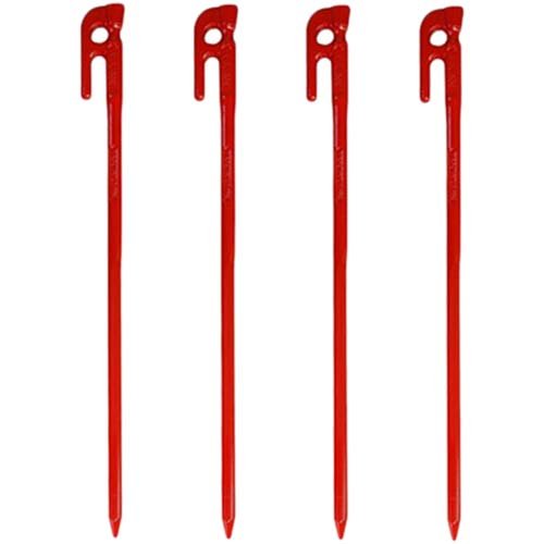 MK-380RD Ellisse Stake, 15.0 inches (38 cm), Set of 4, Red Powder Baked Coating